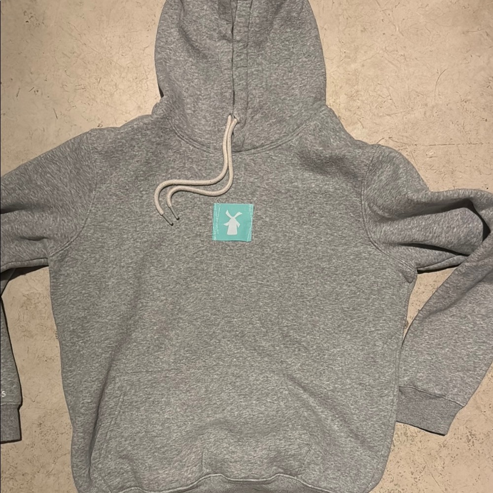 Dutch Bros Gray Hoodie with Light Blue Logo